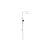 Round Project Twin Shower 4 Star Rating Brushed Nickel gallery detail image