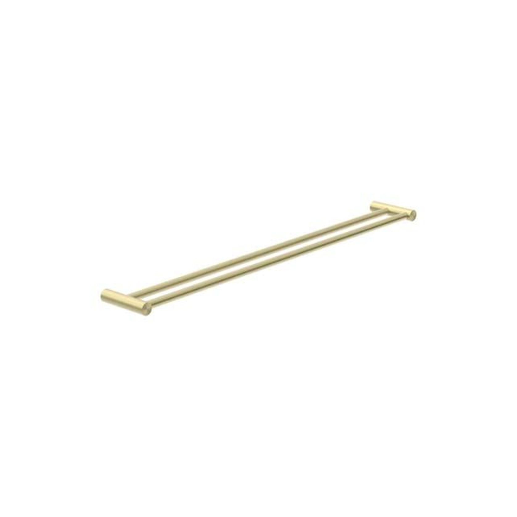 New Mecca Double Towel Rail 800mm Brushed Gold gallery detail image