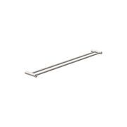 New Mecca Double Towel Rail 800mm Brushed Nickel gallery detail image