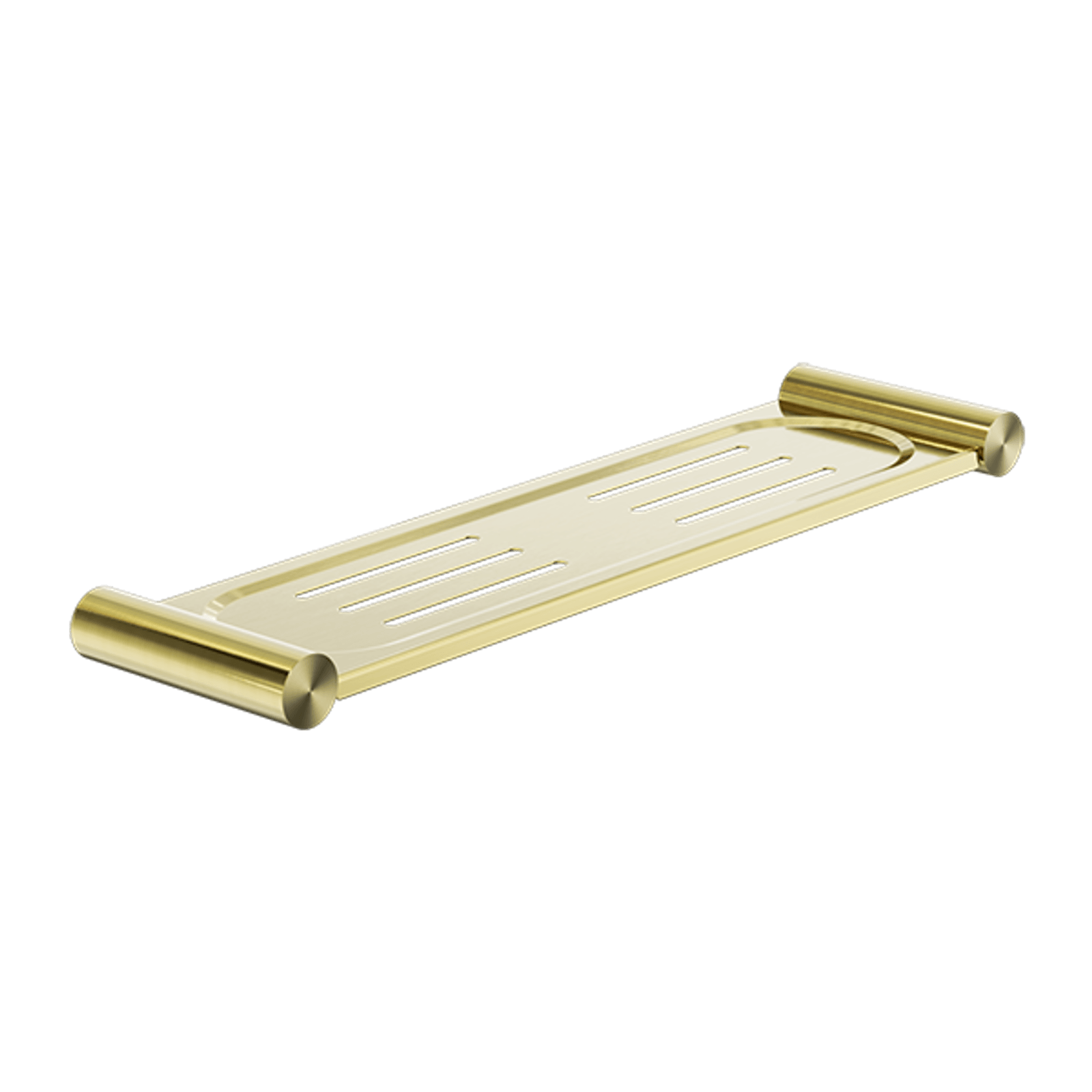 New Mecca Metal Shower Shelf Brushed Gold gallery detail image