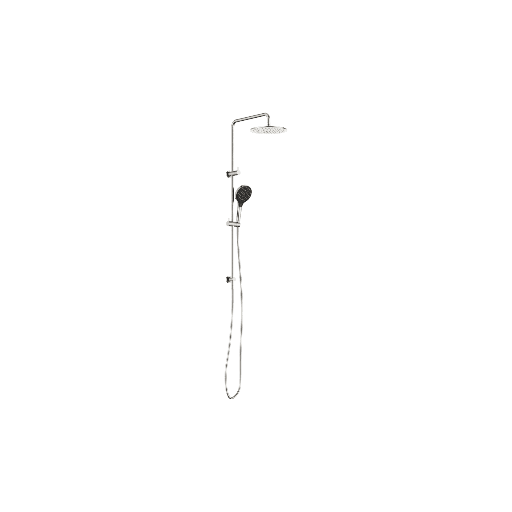 Round Twin Shower With Air Shower II Brushed Nickel gallery detail image