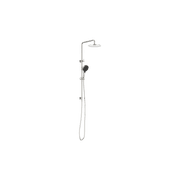 Round Twin Shower With Air Shower II Brushed Nickel gallery detail image