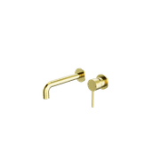 Dolce Wall Basin/Bath Mixer Separate Back Plate Brushed Gold gallery detail image