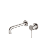 Dolce Wall Basin/Bath Mixer Separate Back Plate Brushed Nickel gallery detail image