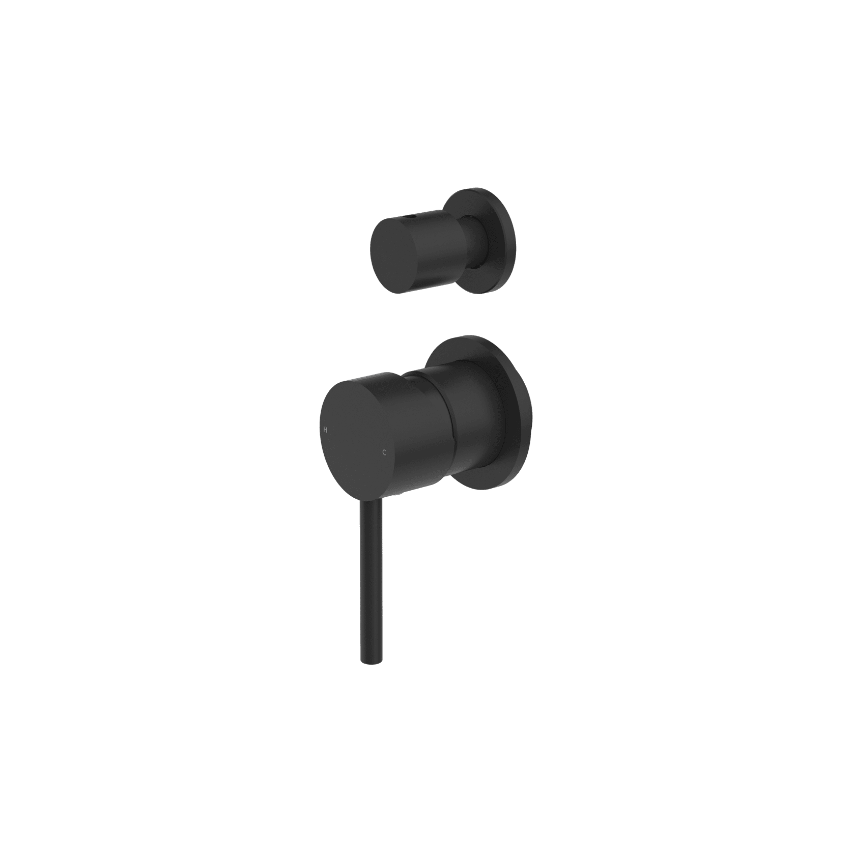 Dolce Shower Mixer With Diverter Separate Back Plate Matte Black gallery detail image