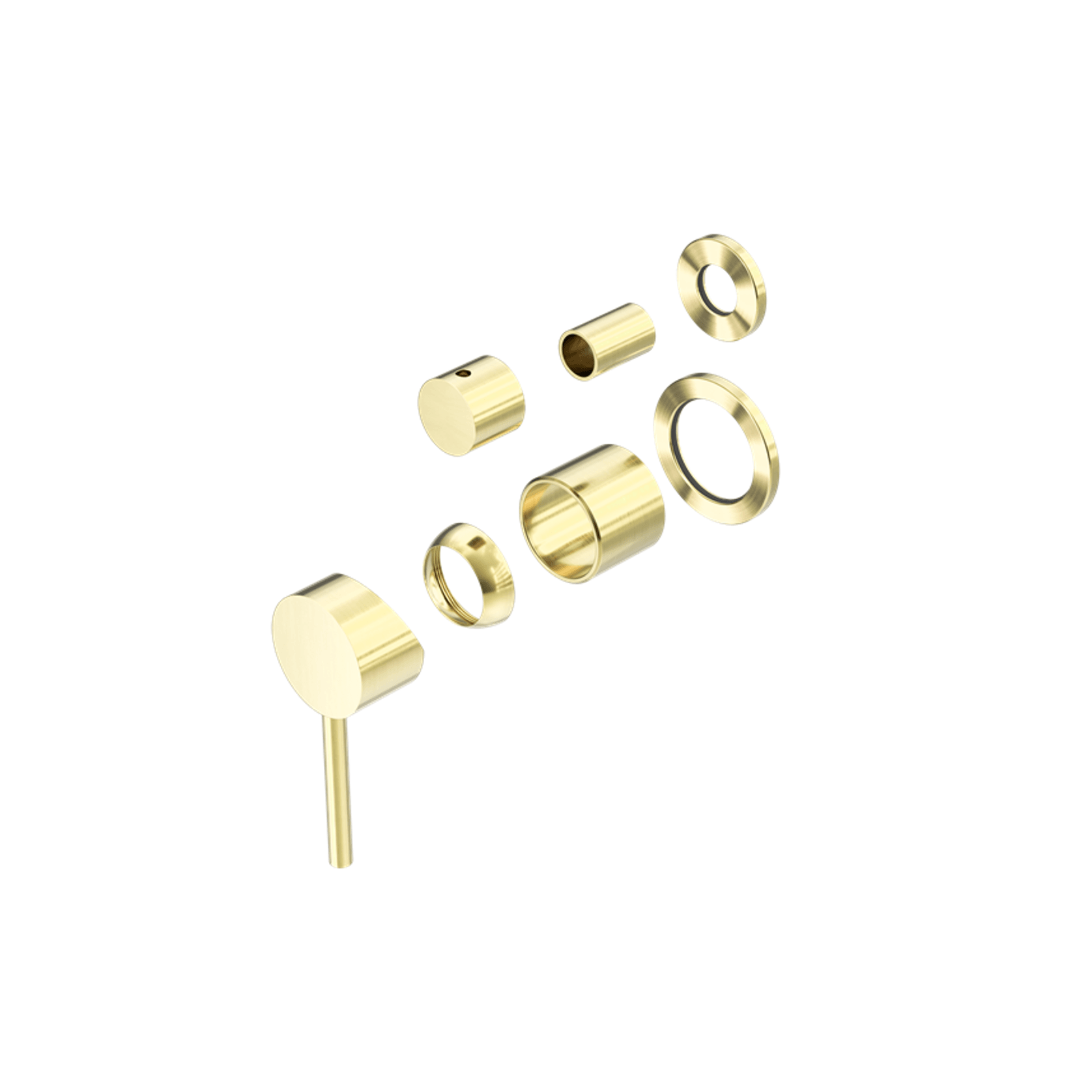 Dolce Shower Mixer With Divertor Separate Back Plate Trim Kits Only Brushed Gold gallery detail image