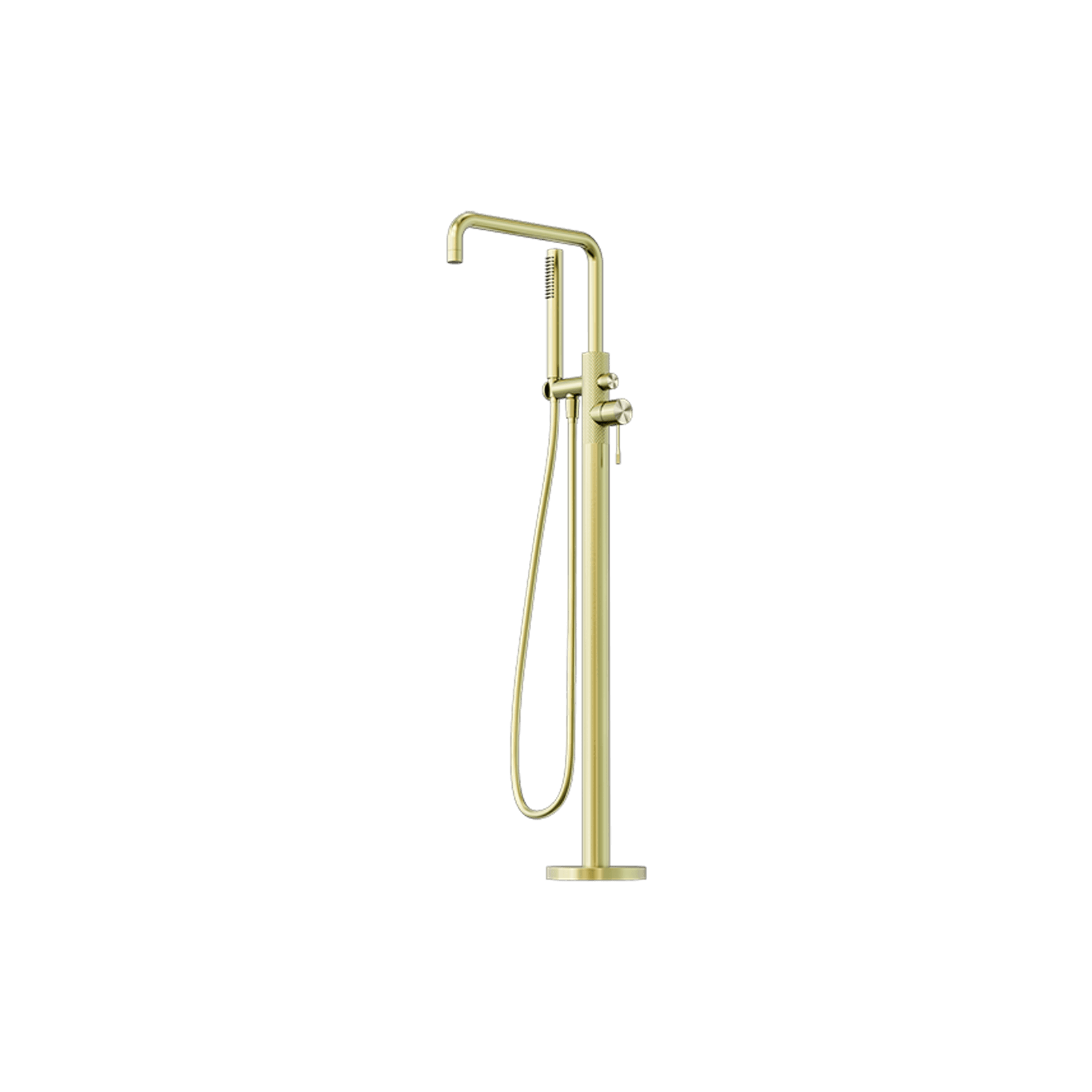 Opal Freestanding Bath Mixer With Hand Shower Brushed Gold gallery detail image