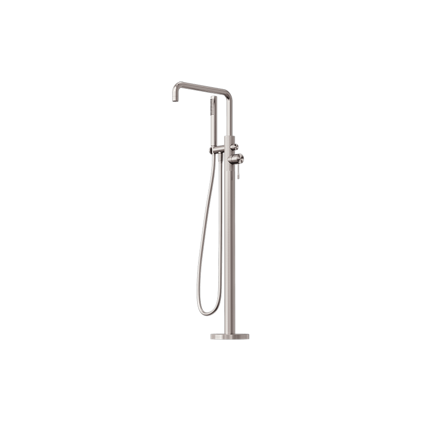 Opal Freestanding Bath Mixer With Hand Shower Brushed Nickel gallery detail image