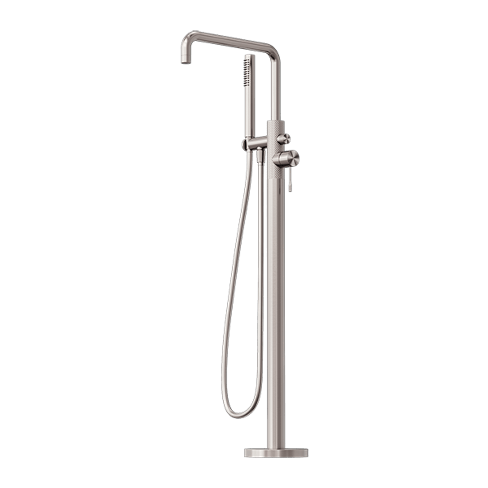 Opal Freestanding Bath Mixer With Hand Shower Brushed Nickel gallery detail image