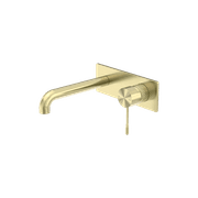 Opal Wall Basin/Bath Mixer 160mm Brushed Gold gallery detail image