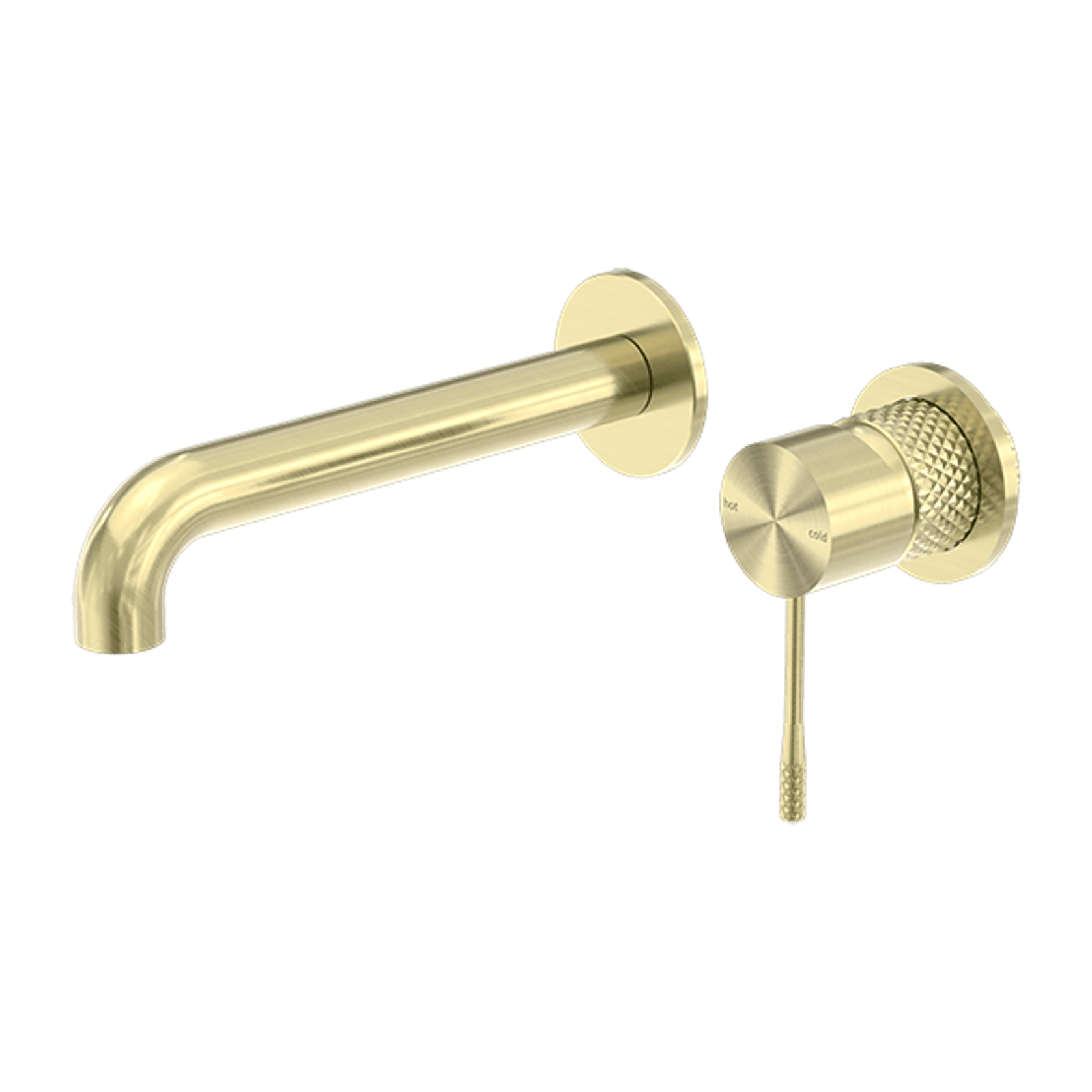 Opal Wall Basin/Bath Mixer Separate Back Plate 160mm Brushed Gold gallery detail image