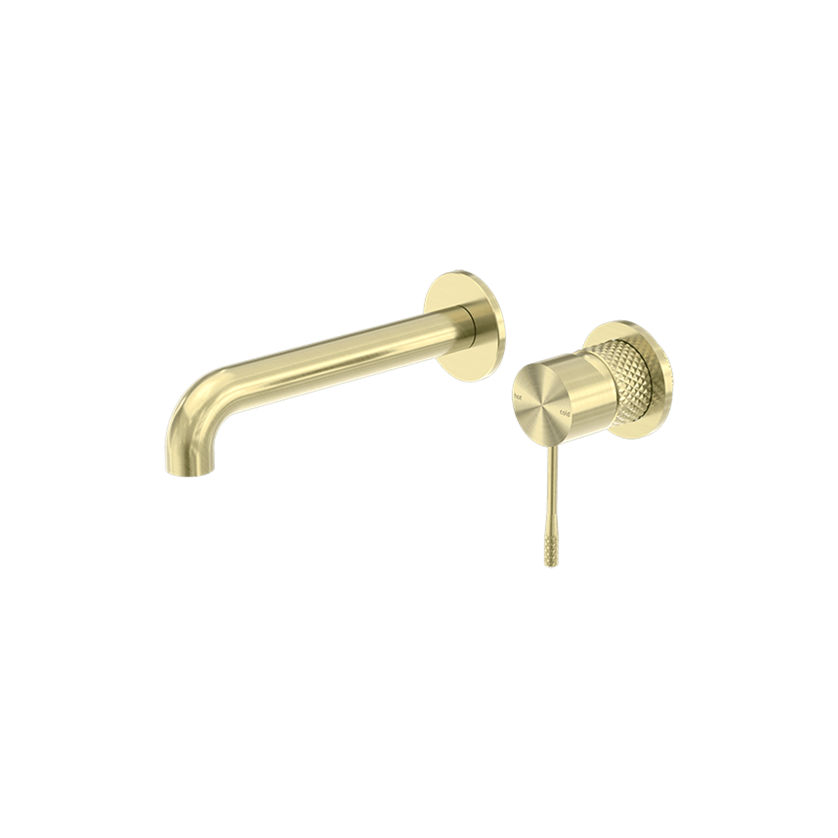 Opal Wall Basin/Bath Mixer Separate Back Plate 120mm Brushed Gold gallery detail image