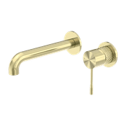 Opal Wall Basin/Bath Mixer Separate Back Plate 120mm Brushed Gold gallery detail image