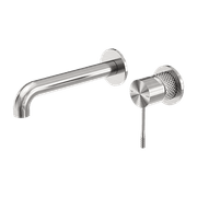 Opal Wall Basin/Bath Mixer Separate Back Plate 160mm Brushed Nickel gallery detail image
