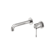 Opal Wall Basin/Bath Mixer Separate Back Plate 160mm Brushed Nickel gallery detail image