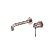 Opal Wall Basin/Bath Mixer Separate Back Plate 230mm Brushed Bronze gallery detail image