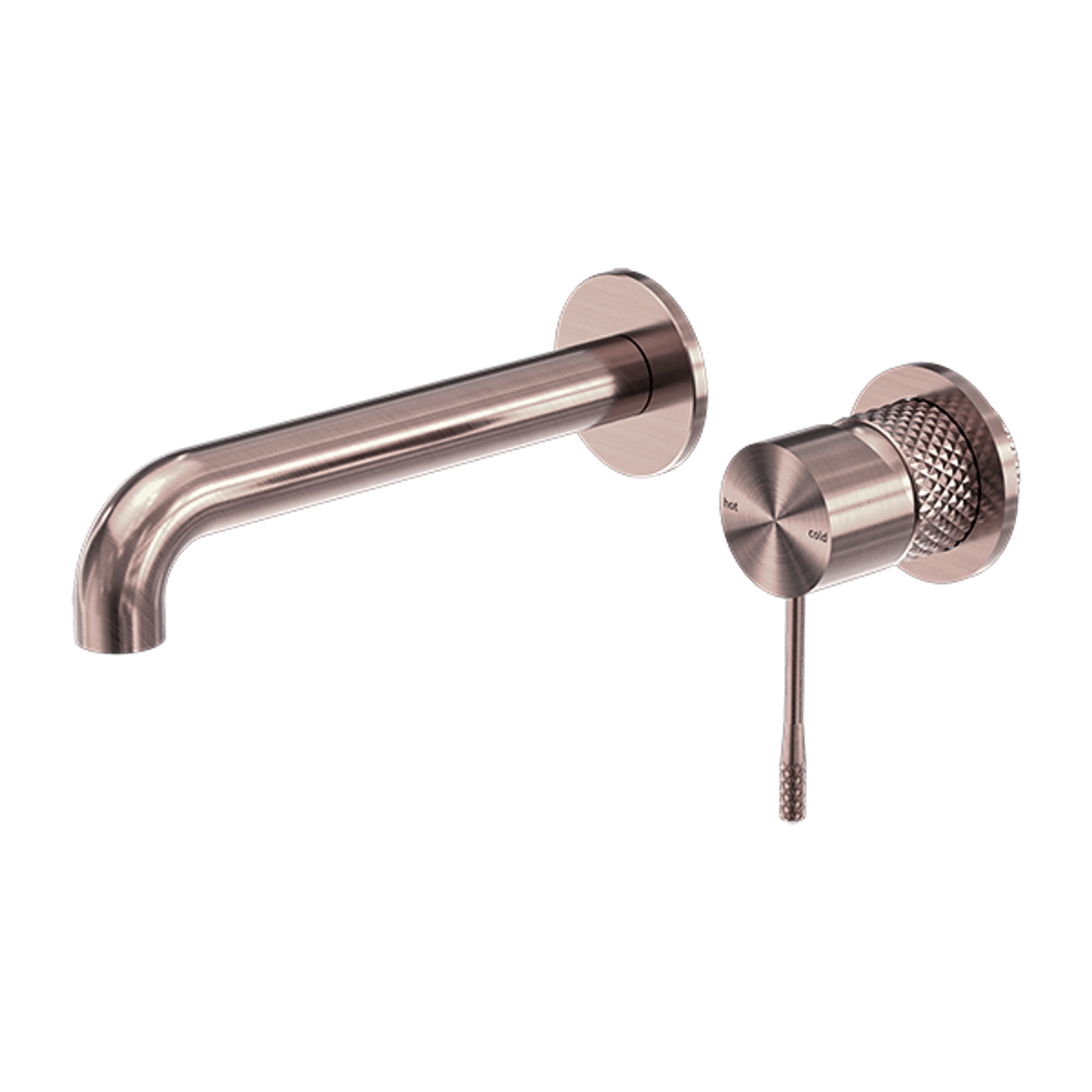 Opal Wall Basin/Bath Mixer Separate Back Plate 185mm Brushed Bronze gallery detail image