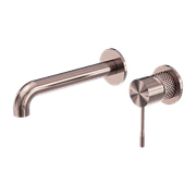 Opal Wall Basin/Bath Mixer Separate Back Plate 260mm Brushed Bronze gallery detail image