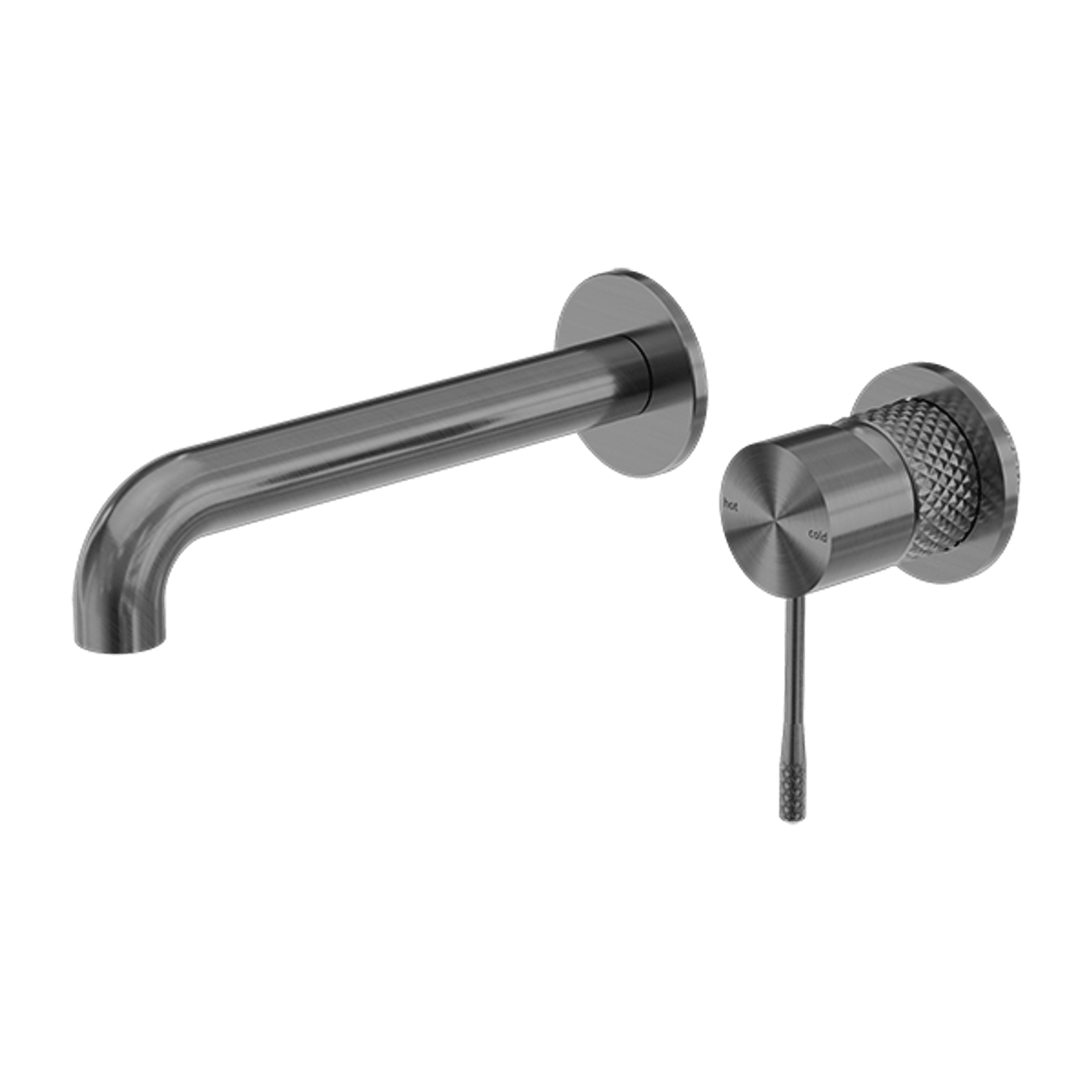 Opal Wall Basin/Bath Mixer Separate Back Plate 185mm Graphite gallery detail image