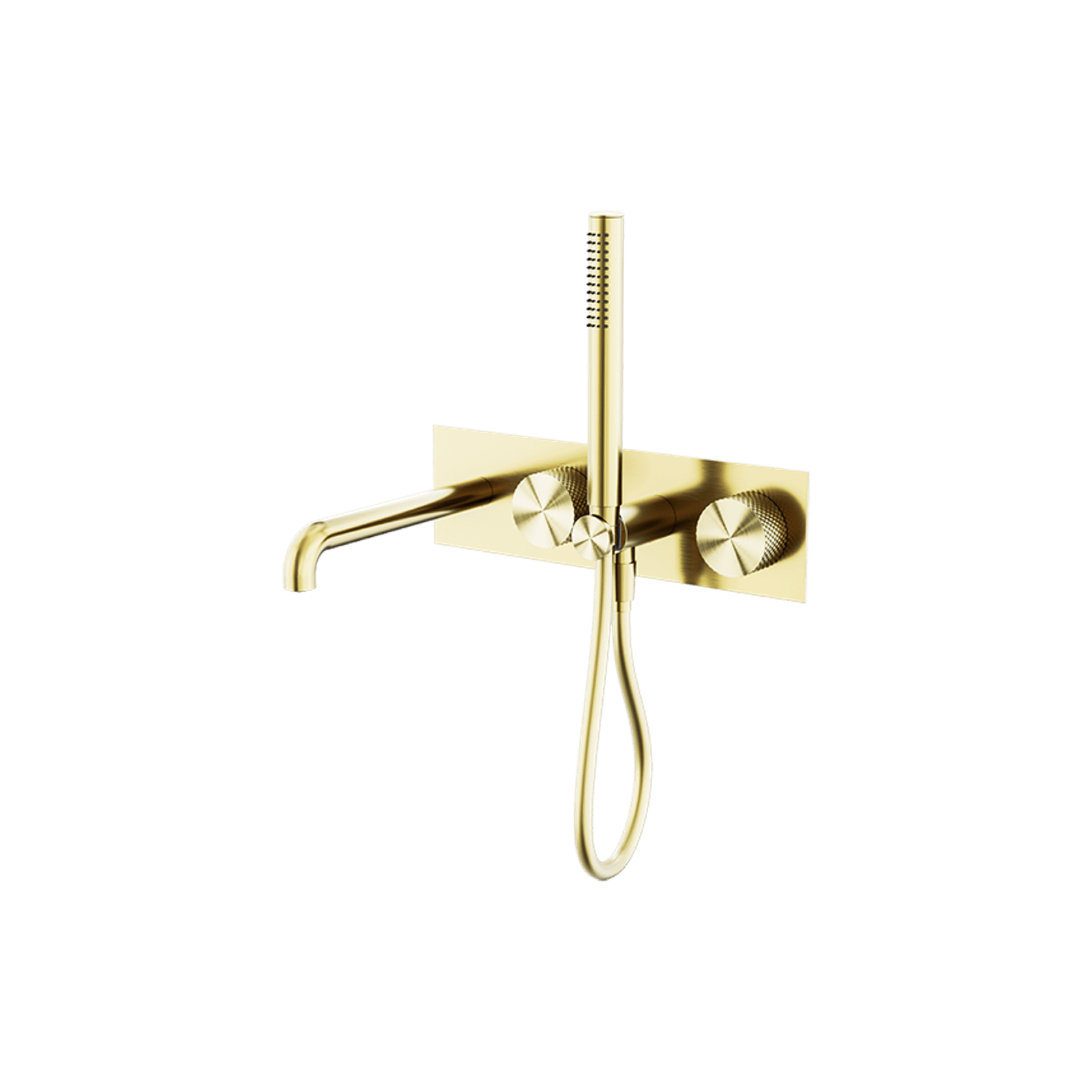 Opal Shower System With Spout 250mm Brushed Gold gallery detail image