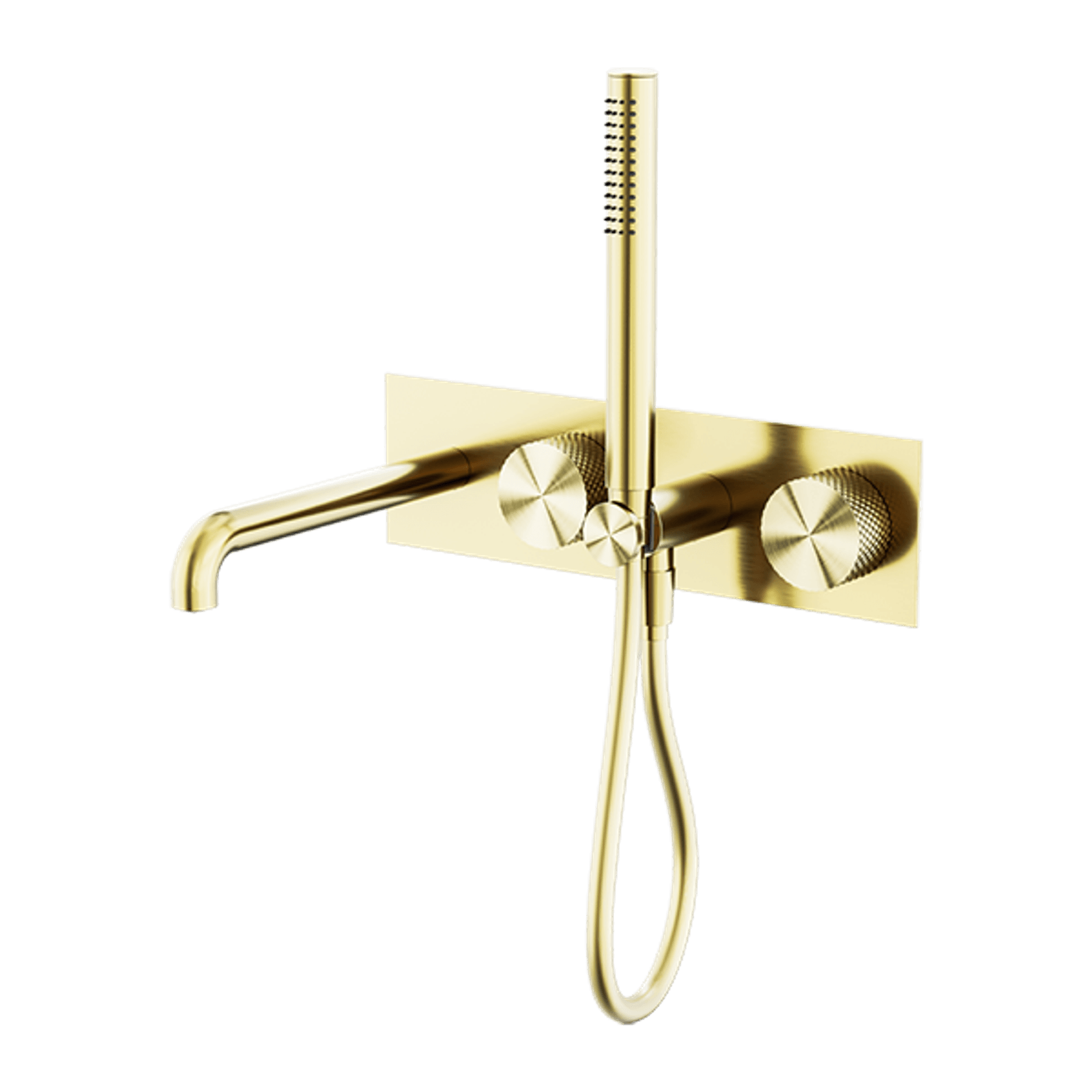 Opal Shower System With Spout 250mm Brushed Gold gallery detail image