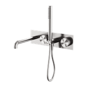 Opal Shower System With Spout 250mm Brushed Nickel gallery detail image