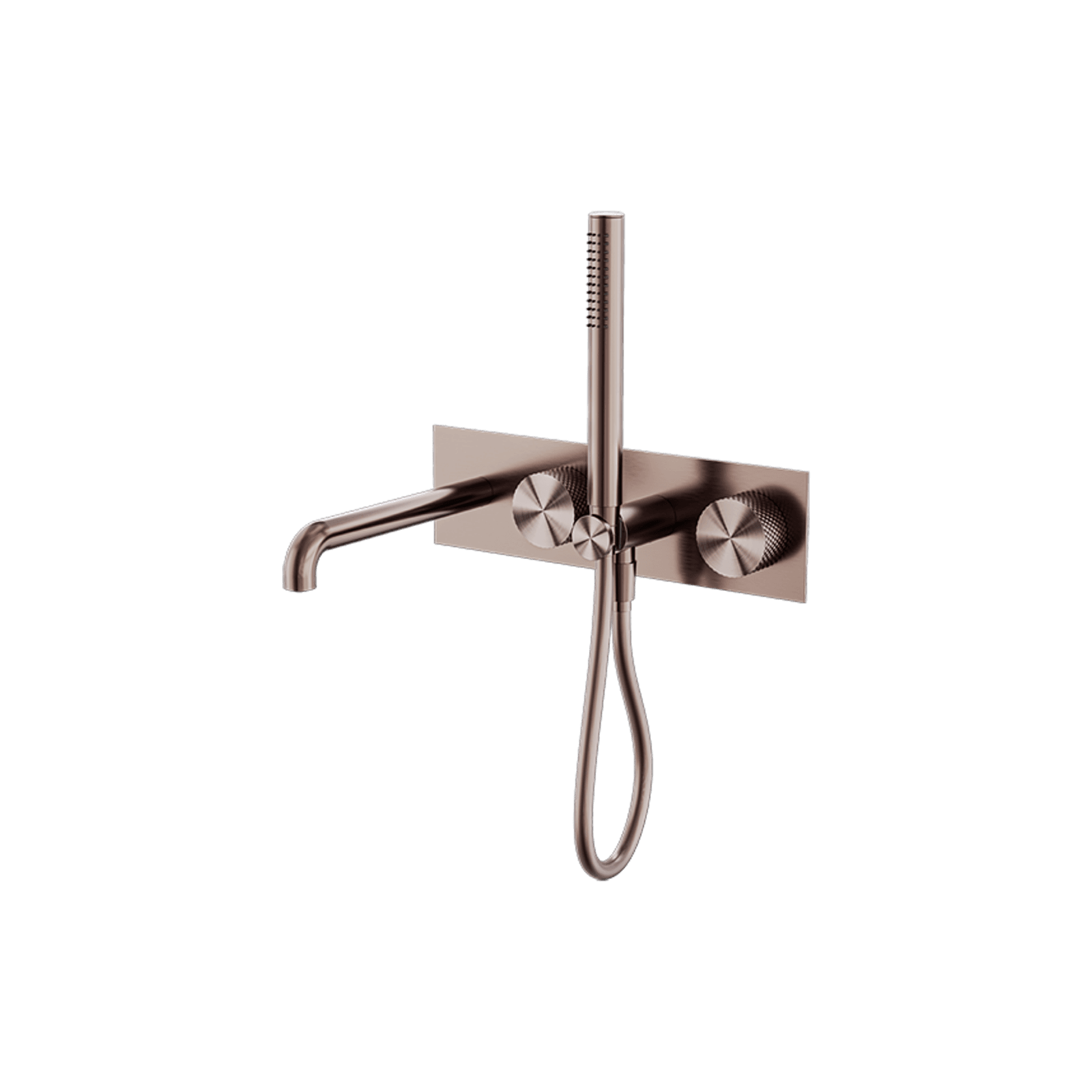 Opal Shower System With Spout 250mm Brushed Bronze gallery detail image