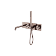 Opal Shower System With Spout 230mm Brushed Bronze gallery detail image