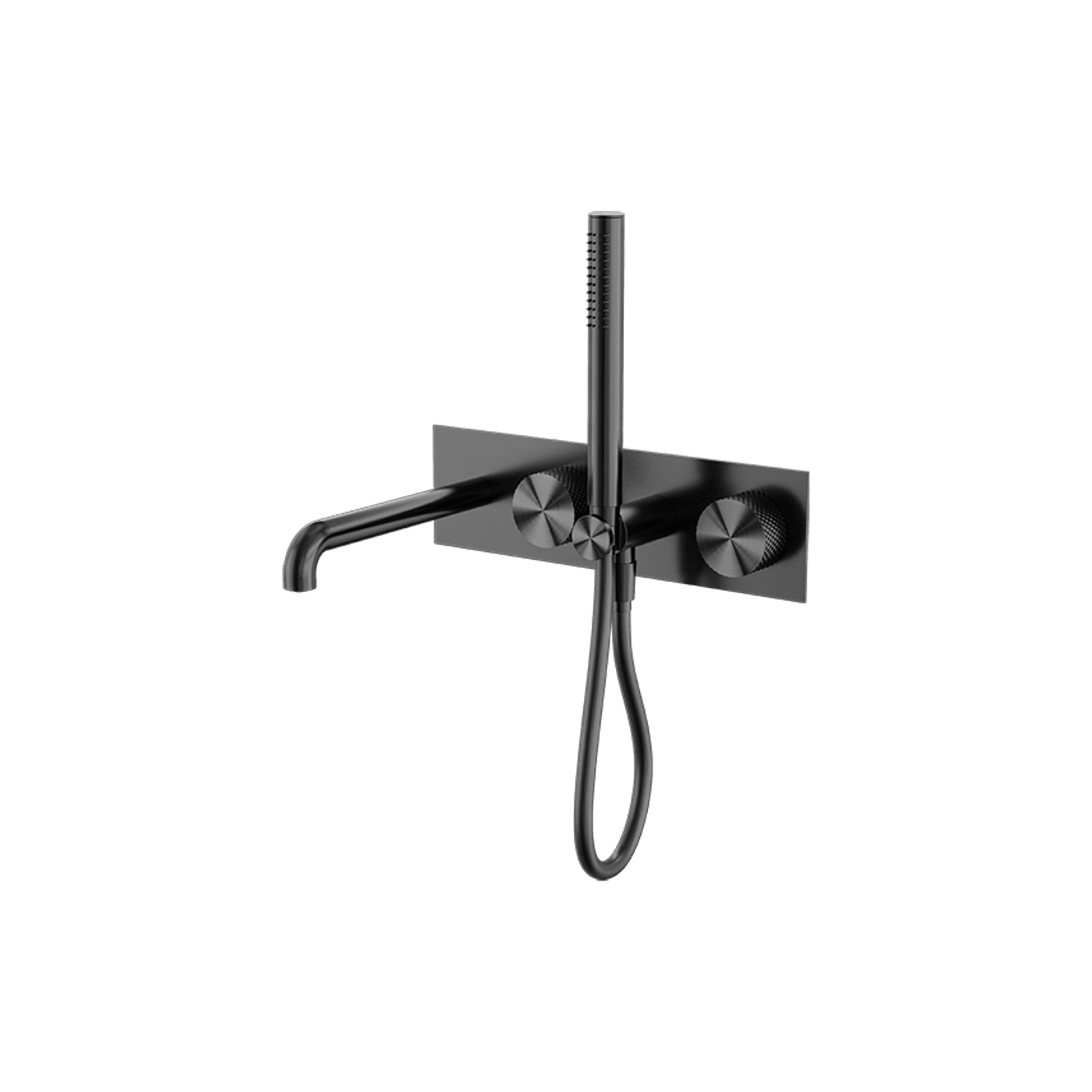 Opal Shower System With Spout 250mm Graphite gallery detail image