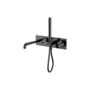 Opal Shower System With Spout 250mm Graphite gallery detail image