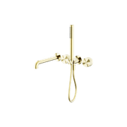 Opal Shower System Separate Plate With Spout 230mm Brushed Gold gallery detail image