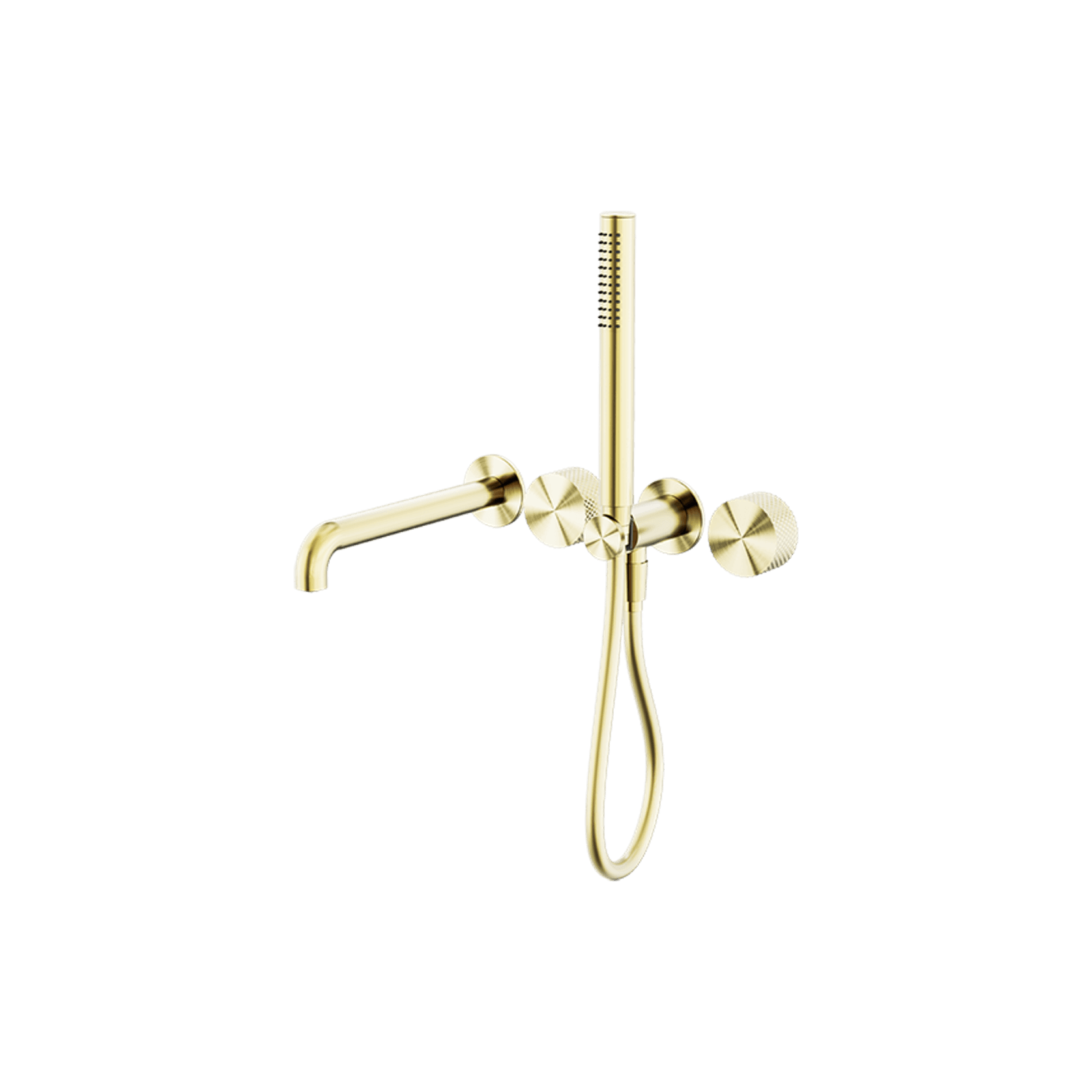 Opal Shower System Separate Plate With Spout 250mm Brushed Gold gallery detail image