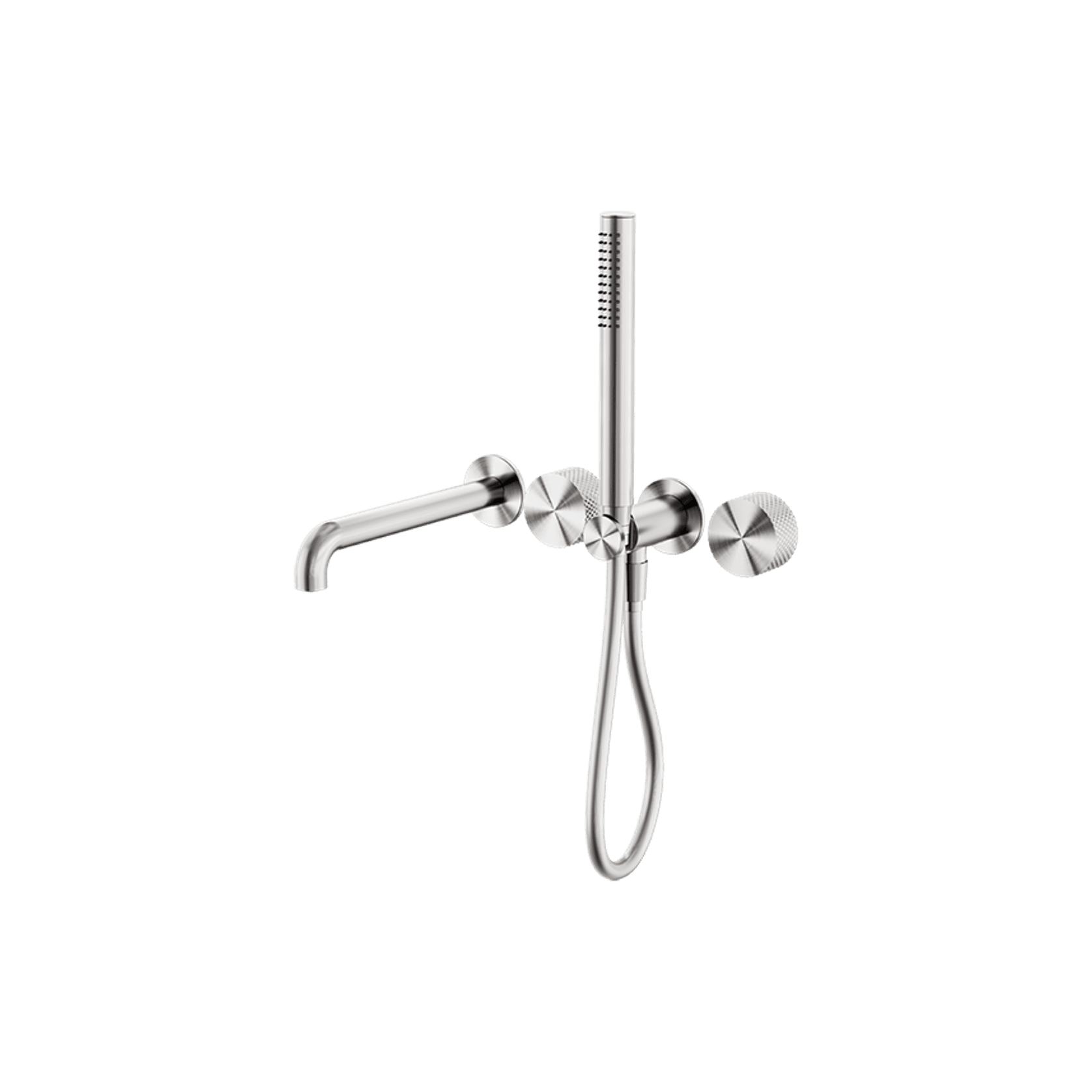 Opal Shower System Separate Plate With Spout 250mm Brushed Nickel gallery detail image