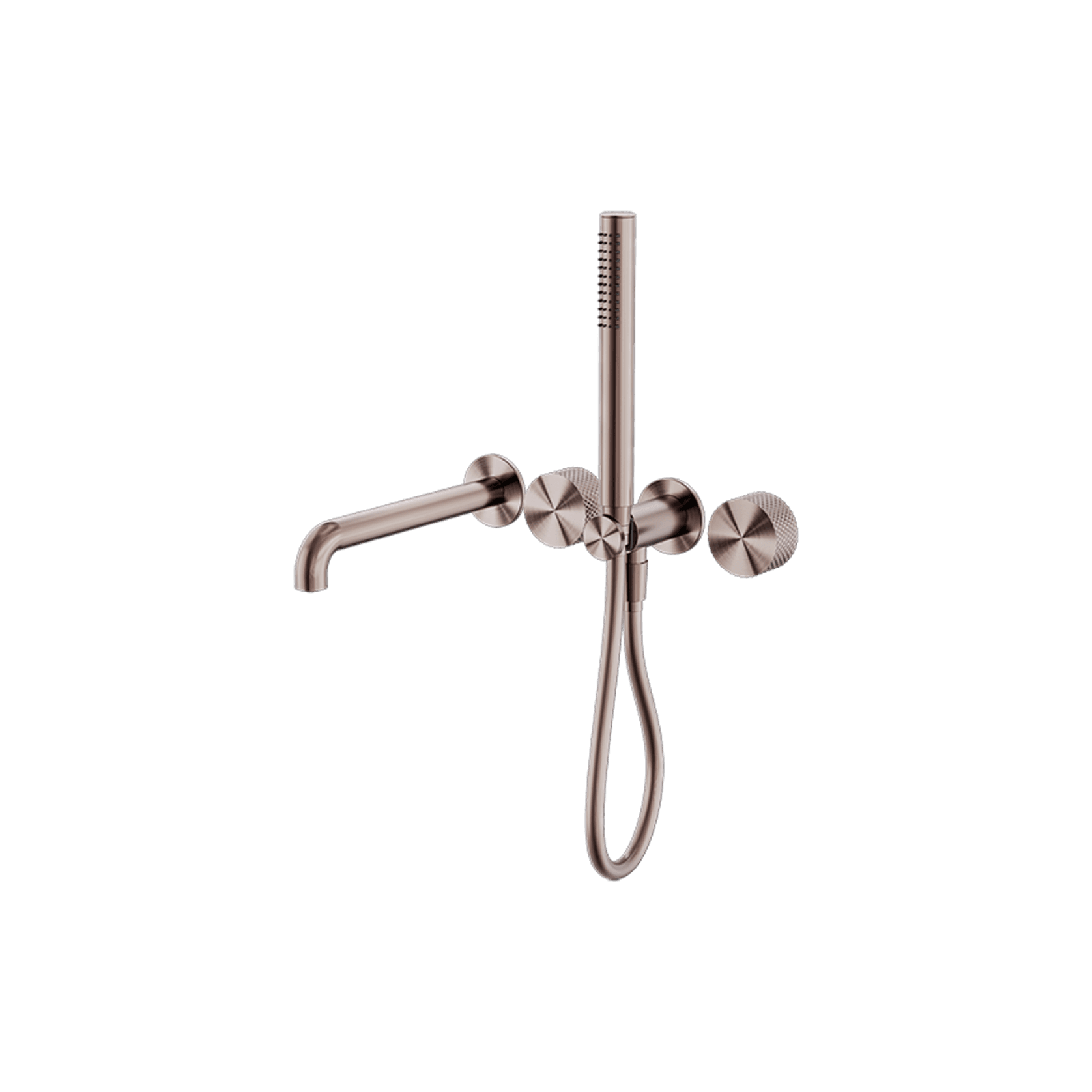 Opal Shower System Separate Plate With Spout 250mm Brushed Bronze gallery detail image