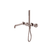 Opal Shower System Separate Plate With Spout 250mm Brushed Bronze gallery detail image