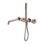 Opal Shower System Separate Plate With Spout 230mm Brushed Bronze gallery detail image