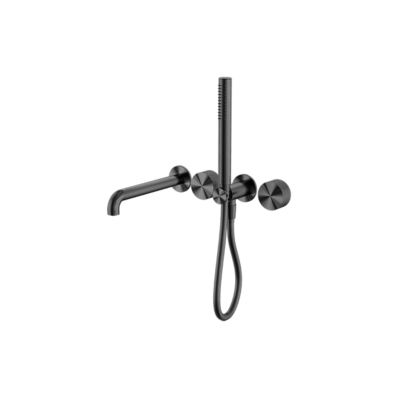 Opal Shower System Separate Plate With Spout 230mm Graphite gallery detail image