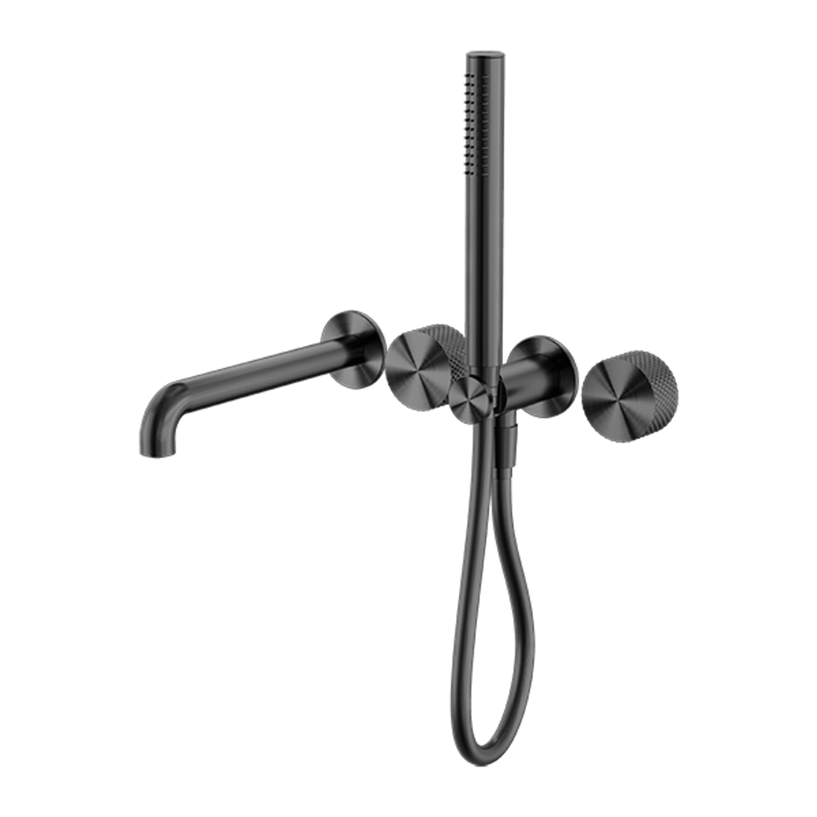 Opal Shower System Separate Plate With Spout 250mm Graphite gallery detail image