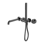 Opal Shower System Separate Plate With Spout 250mm Graphite gallery detail image