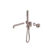 Opal Shower System Separate Plate With Spout 250mm Kit Brushed Bronze gallery detail image