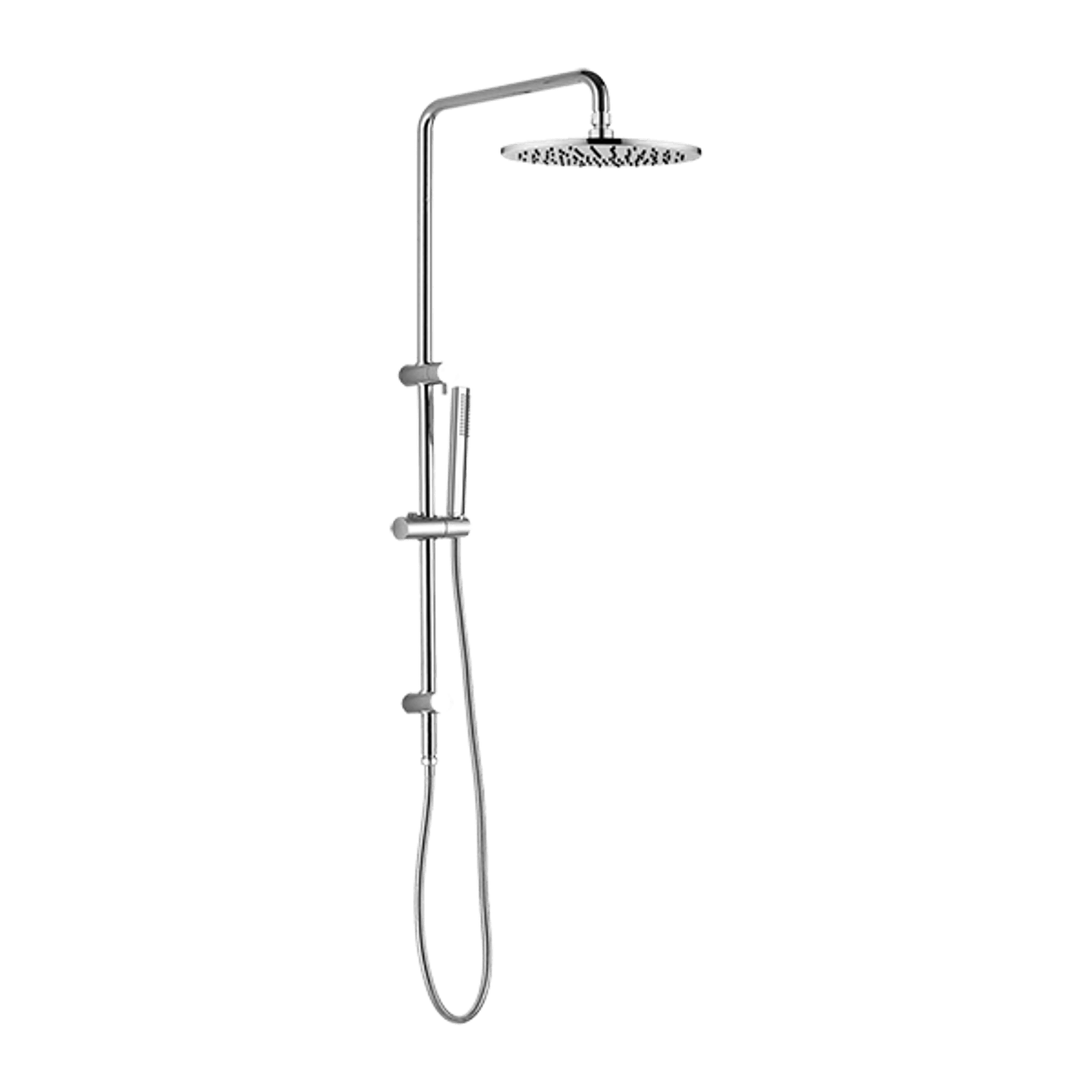 Dolce Round Twin Shower With Slim Hand Shower Chrome gallery detail image