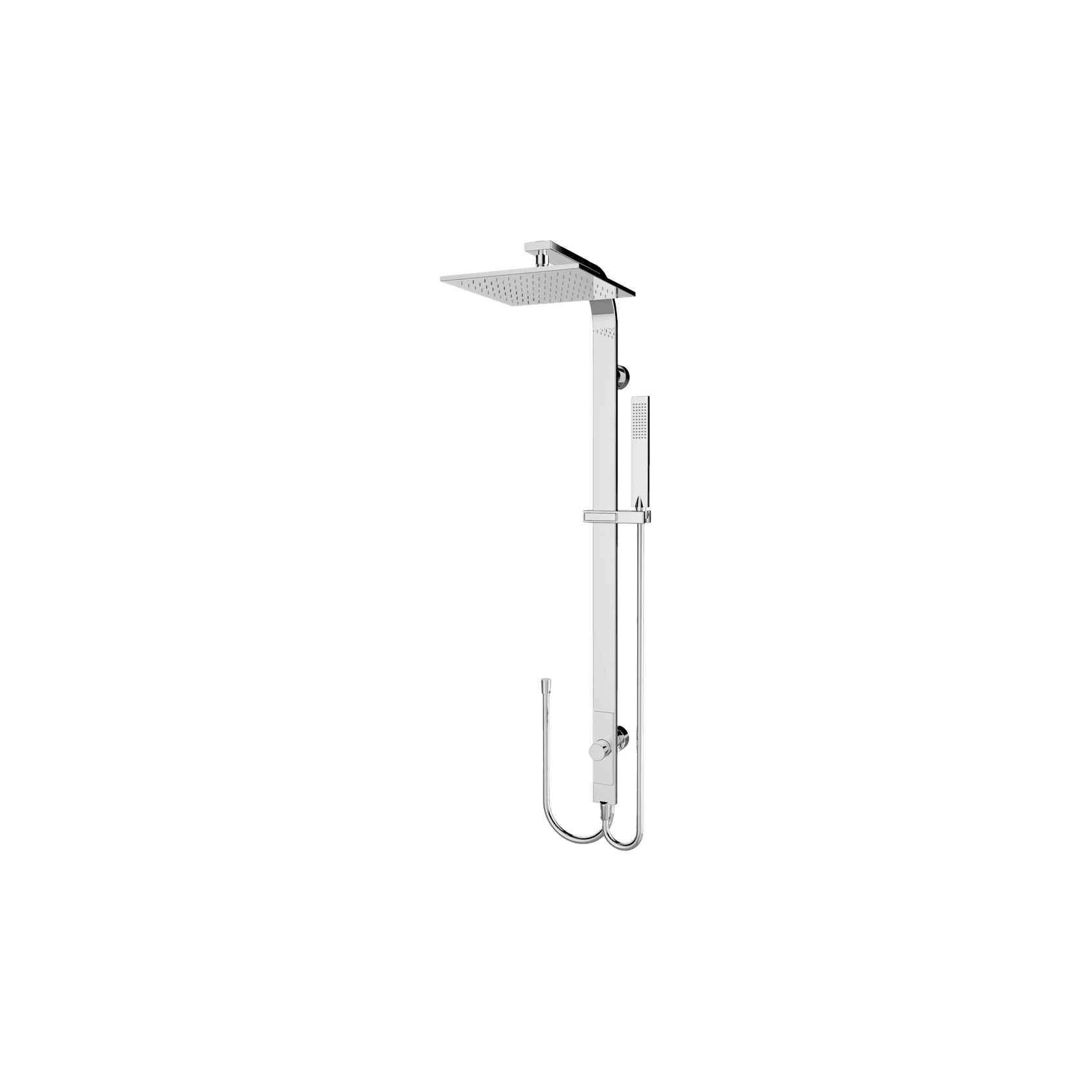 Astra Rain Square Twin Shower Double Hose Chrome gallery detail image