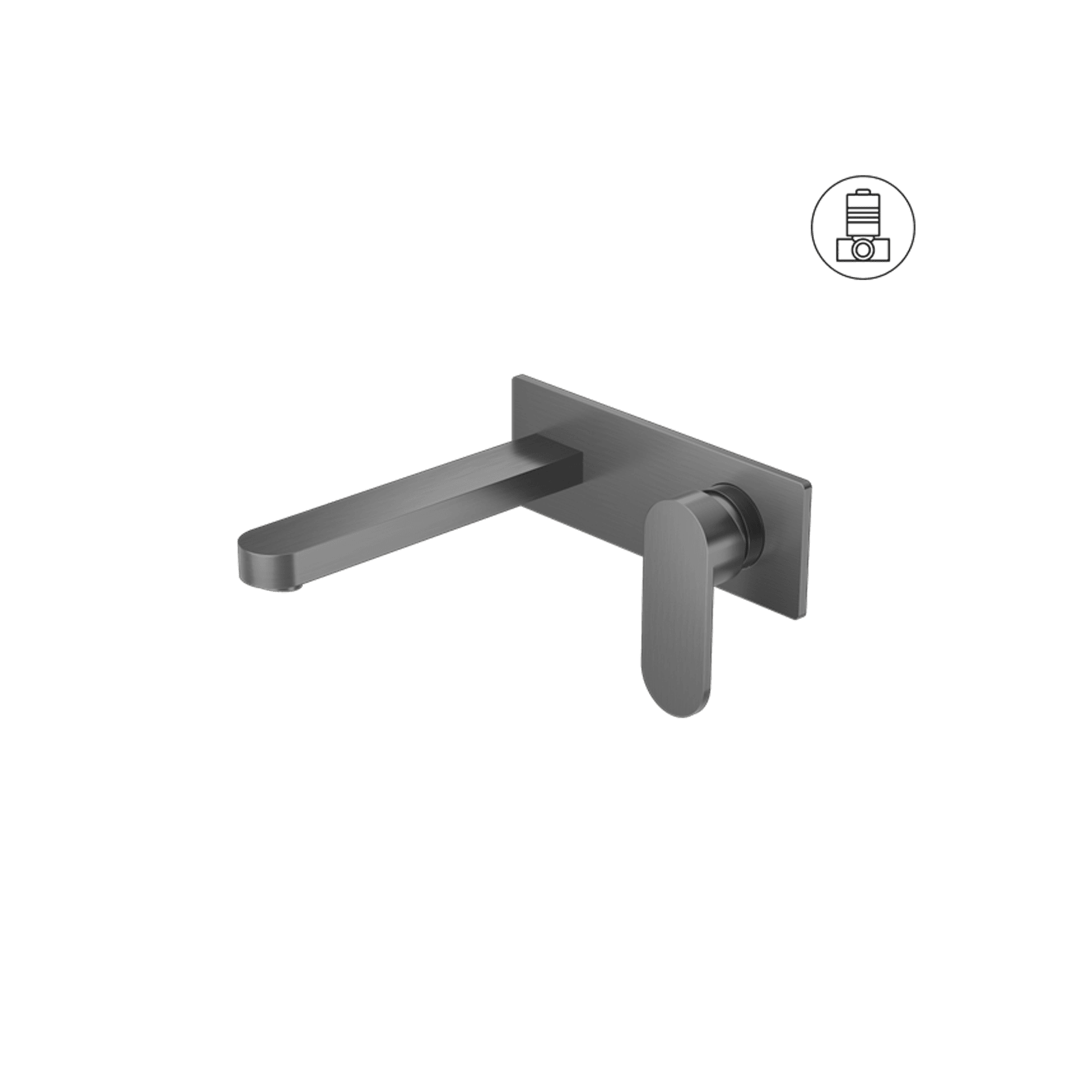 Ecco Wall Basin/Bath Mixer Gun Metal gallery detail image