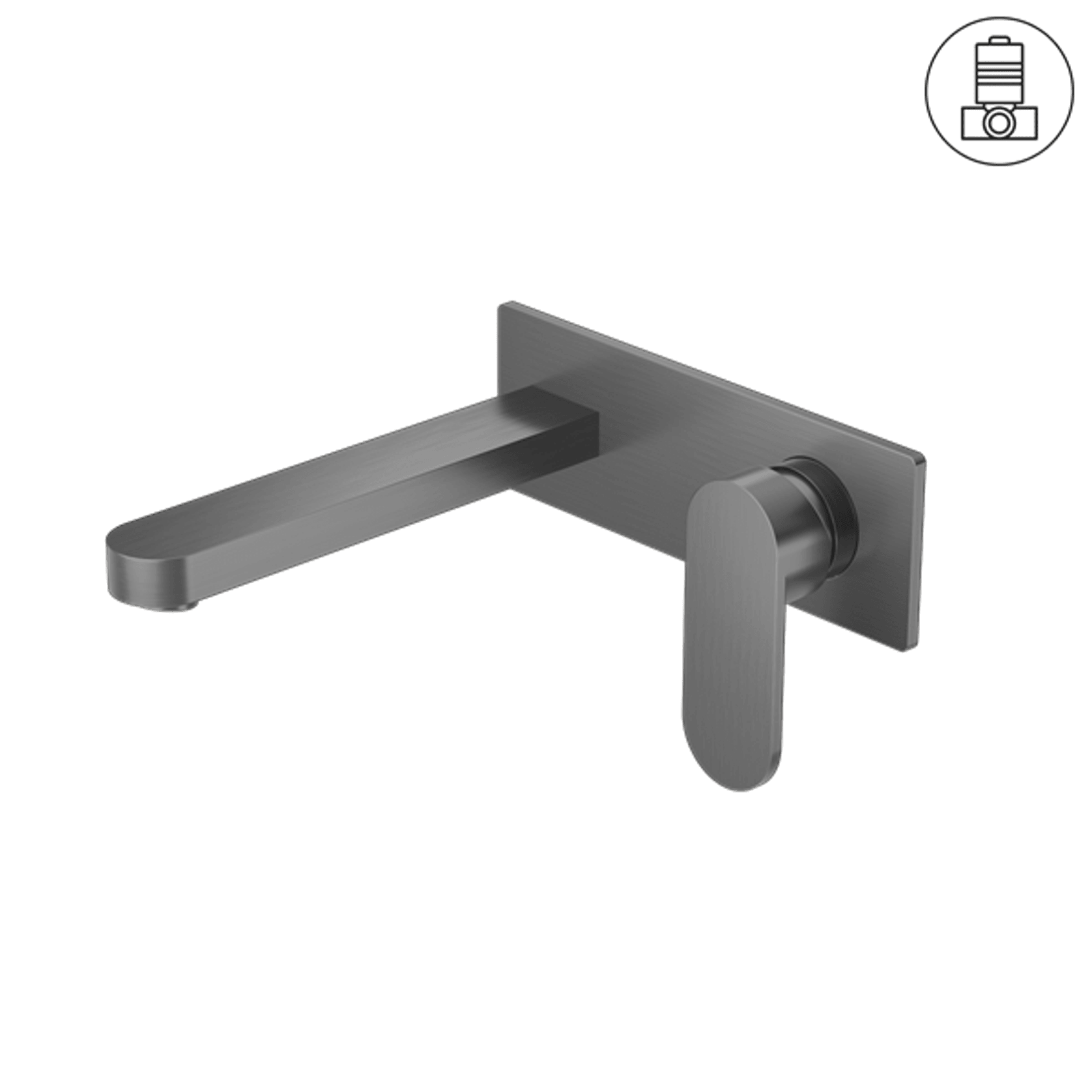 Ecco Wall Basin/Bath Mixer Gun Metal gallery detail image