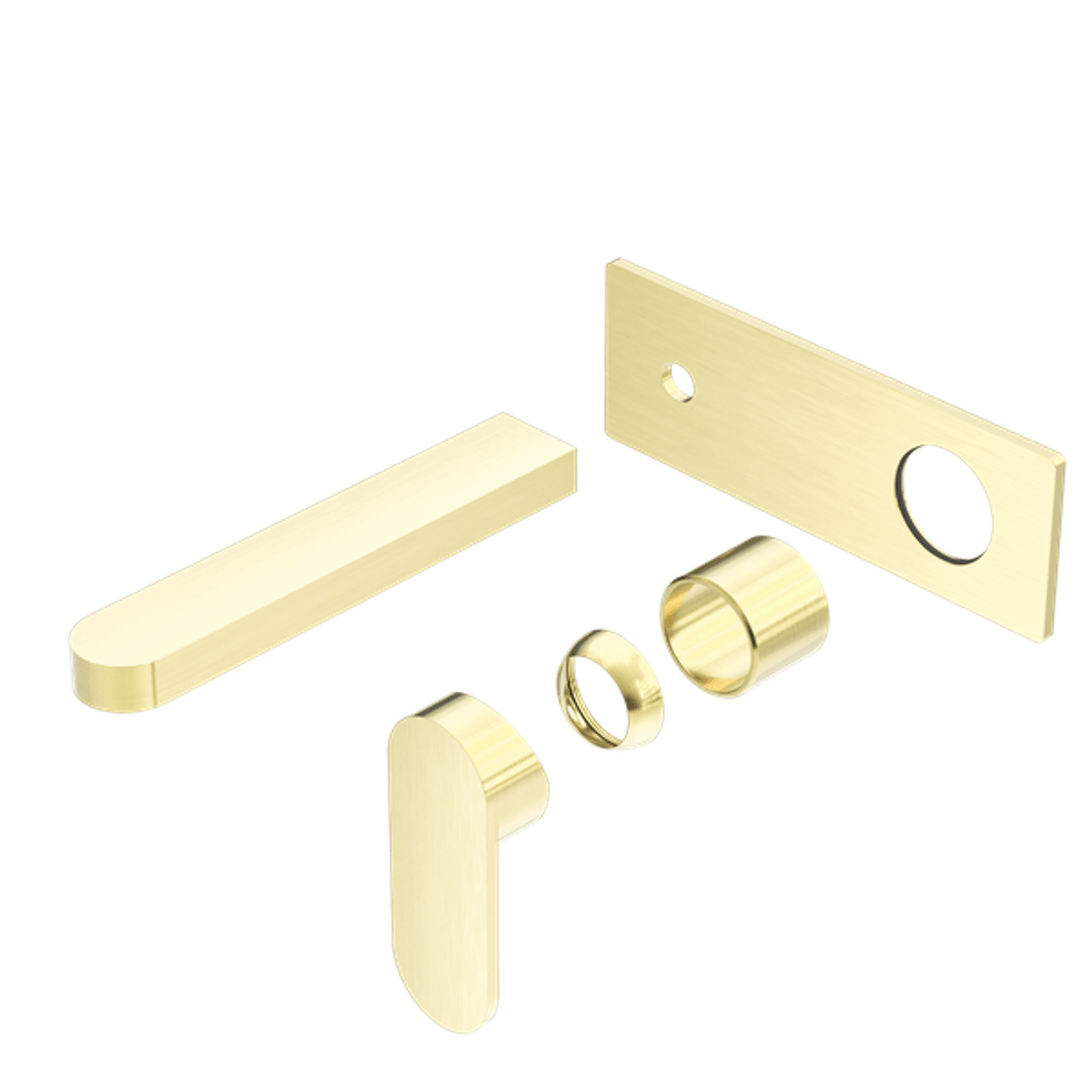 Ecco Wall Basin/Bath Mixer Trim Kits Only Brushed Gold gallery detail image
