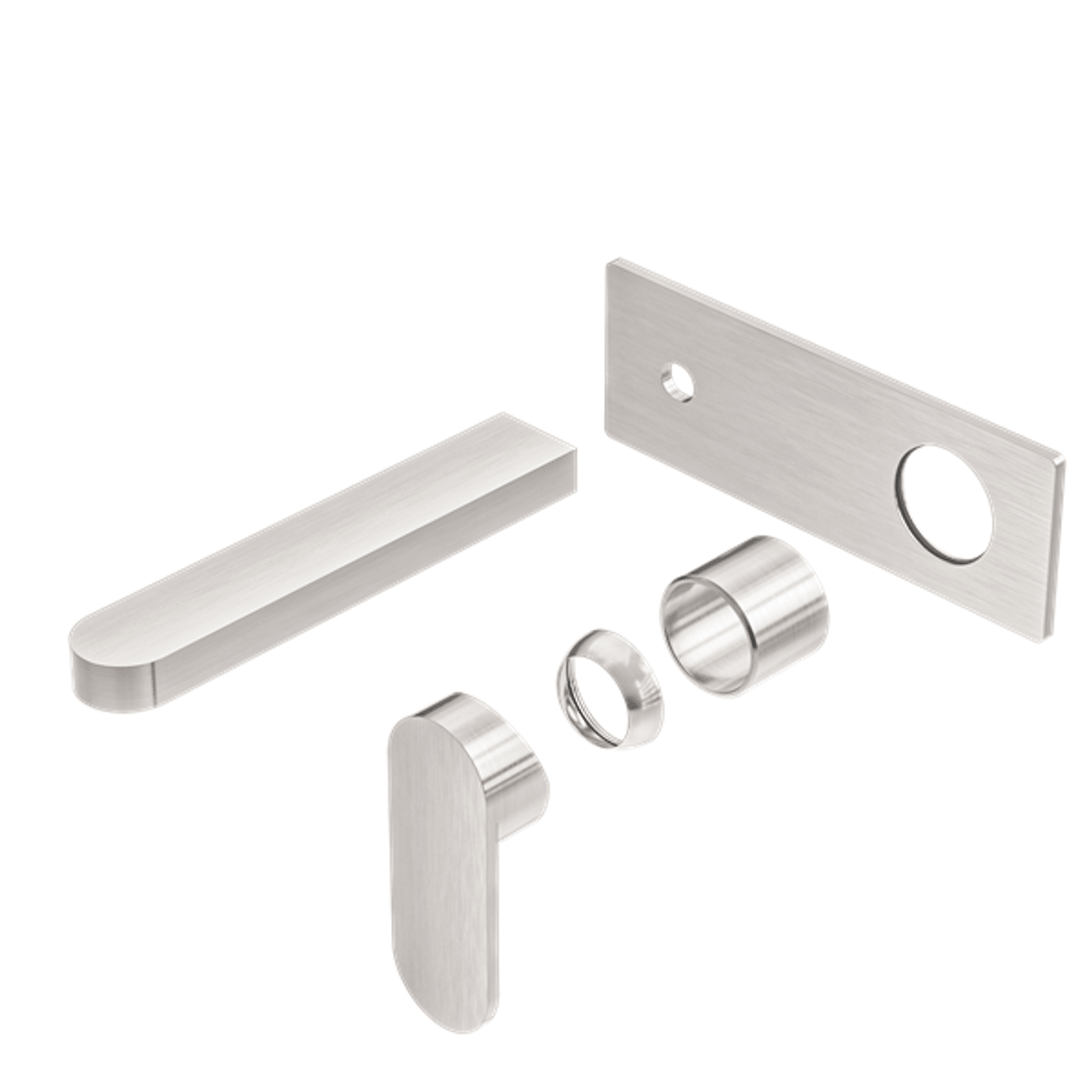 Ecco Wall Basin/Bath Mixer Trim Kits Only Brushed Nickel gallery detail image