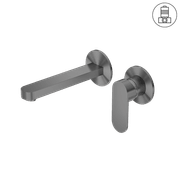 Ecco Wall Basin/Bath Mixer Separate Back Plate Gun Metal gallery detail image