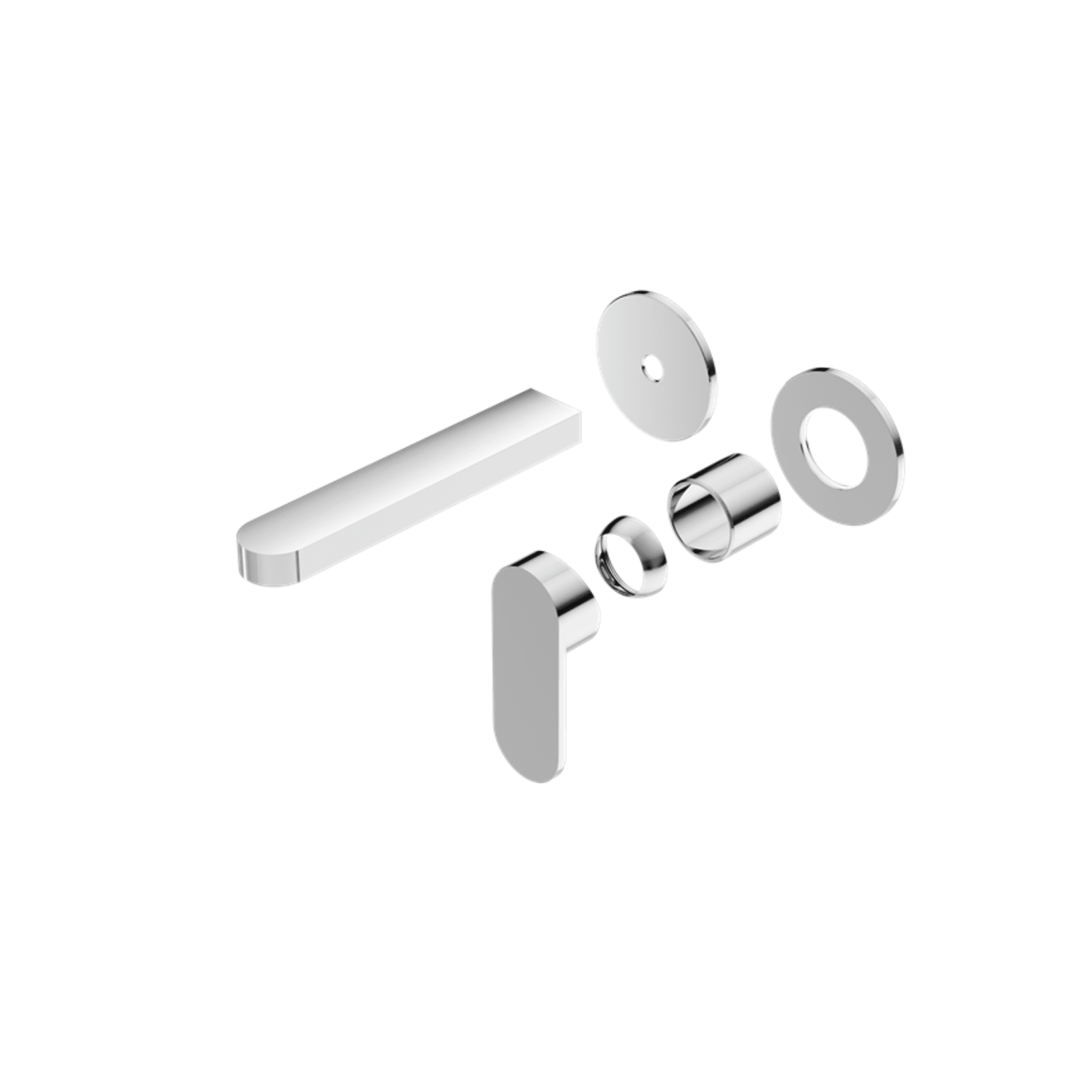 Ecco Wall Basin/Bath Mixer Separate Back Plate Trim Kits Only Chrome gallery detail image