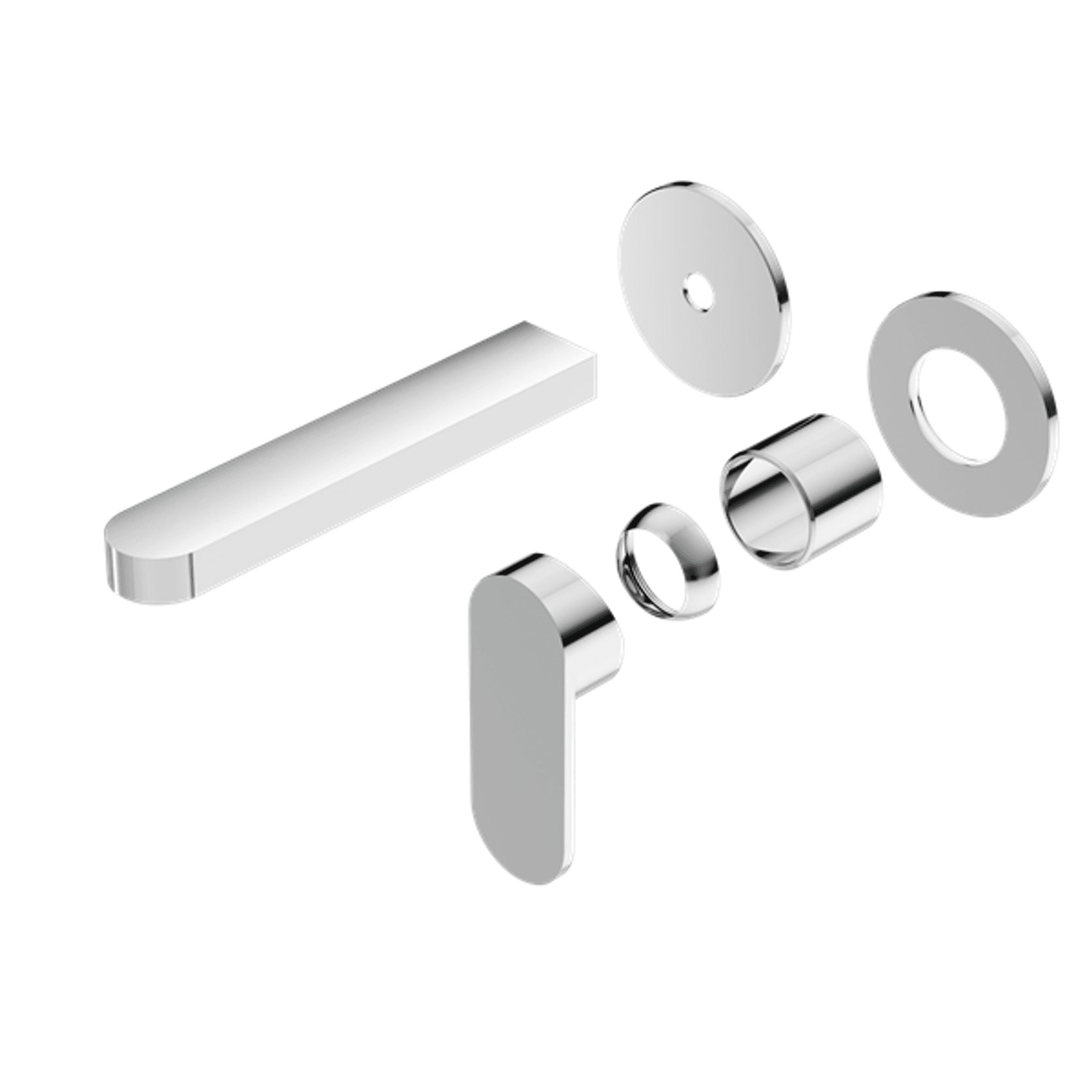 Ecco Wall Basin/Bath Mixer Separate Back Plate Trim Kits Only Chrome gallery detail image