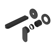 Ecco Wall Basin/Bath Mixer Separate Back Plate Trim Kits Only Matte Black gallery detail image